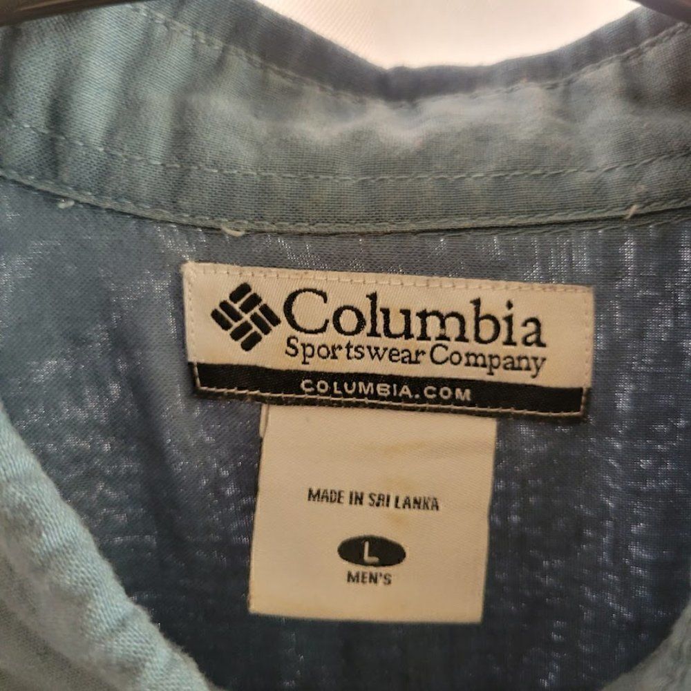 Columbia Mens short sleeved Light blue button down Large - Picture 2 of 10